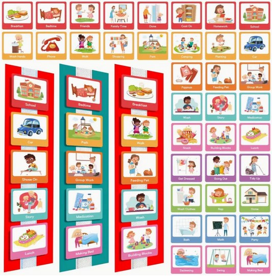 Visual Schedule Planning Cards