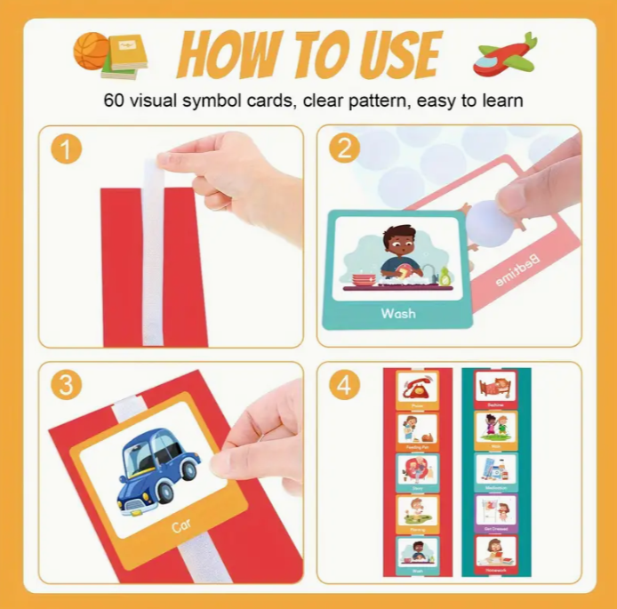 Visual Schedule Planning Cards