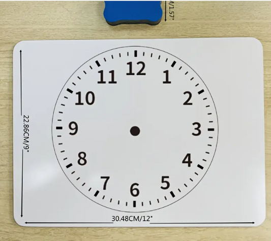 Dry erase clock board